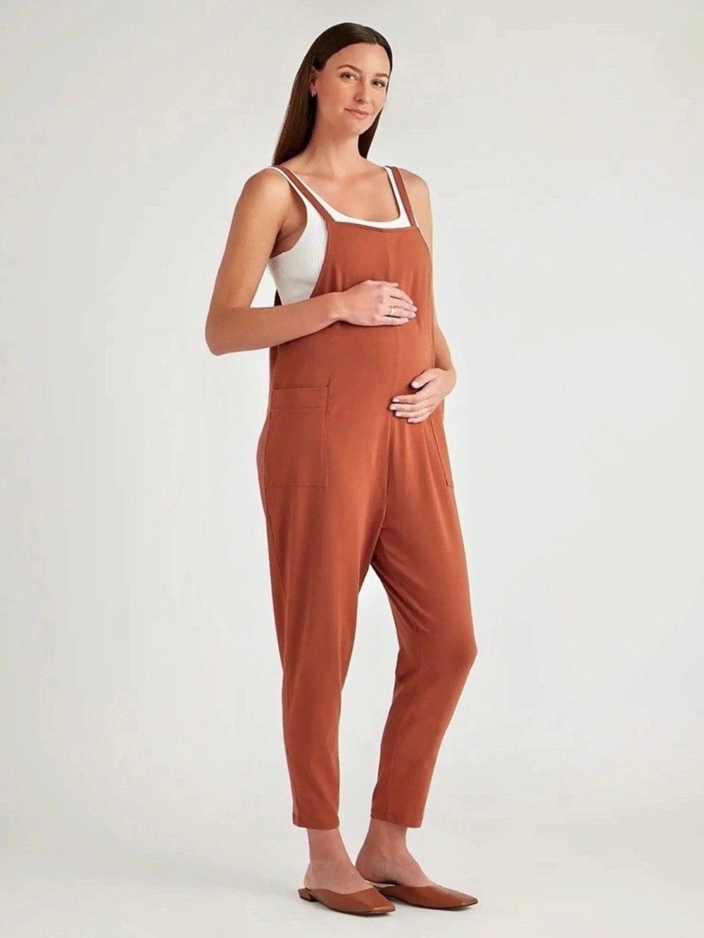 Quince maternity overalls